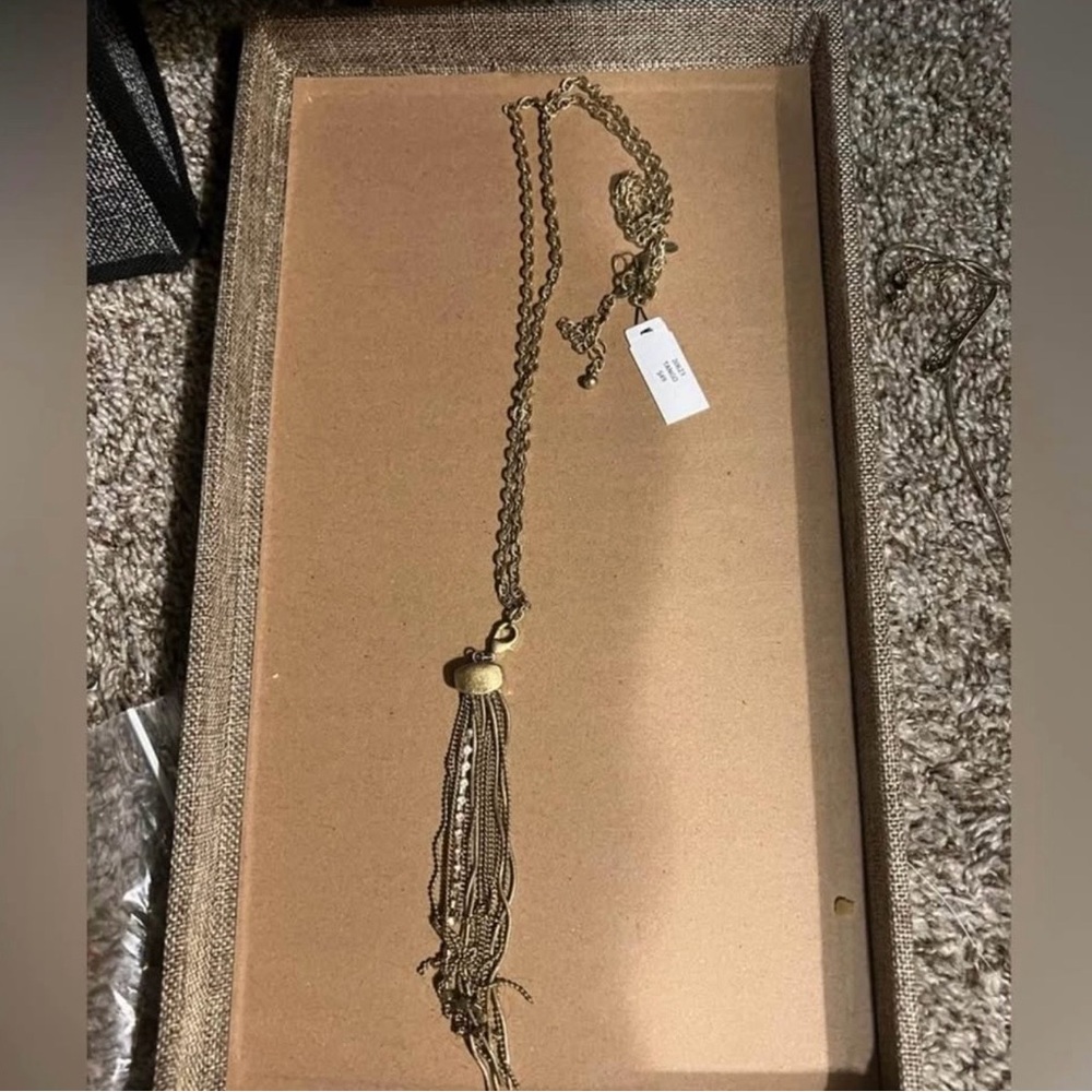 Premier Designs Gold Tassel Necklace